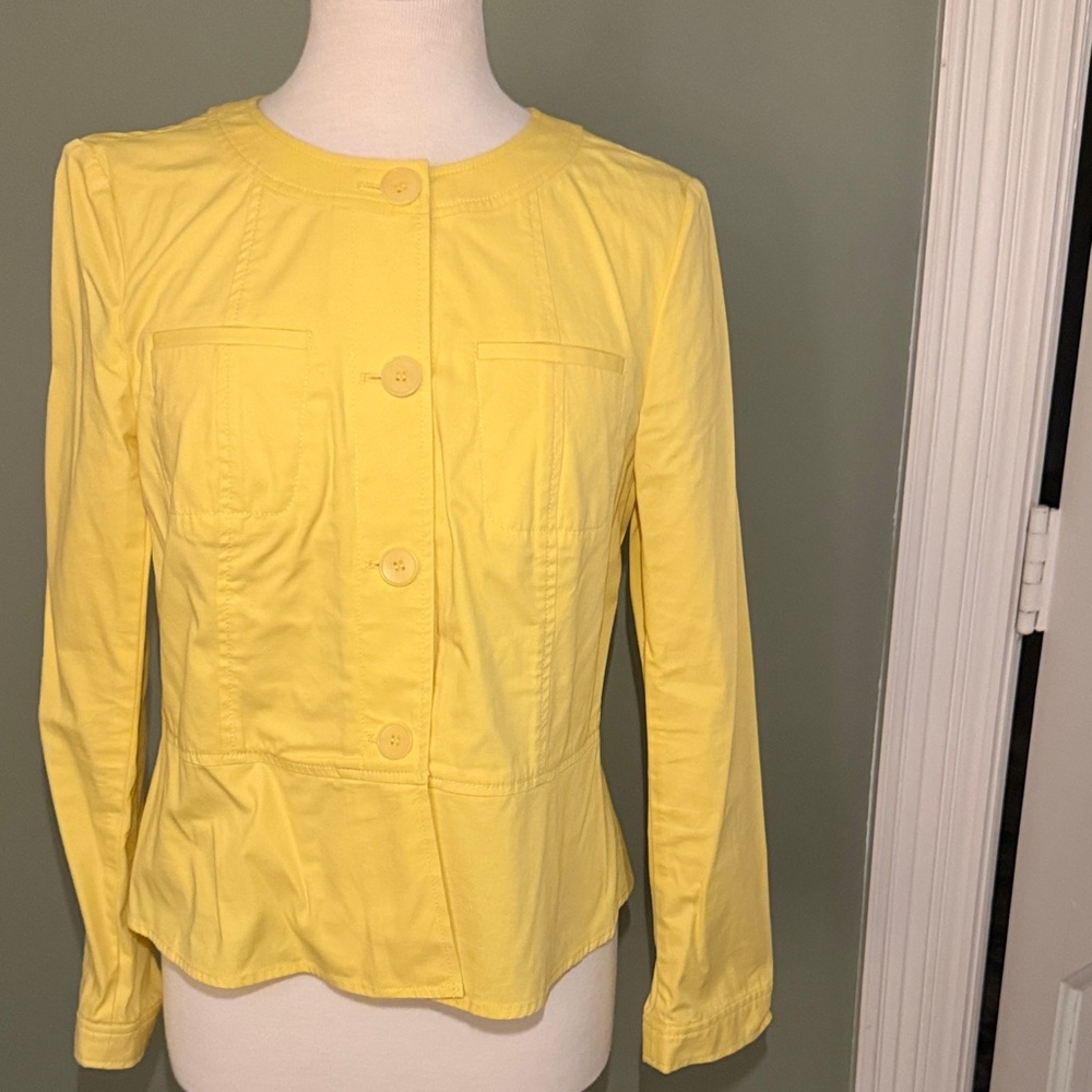 Talbots Sunny Yellow Button-Up Blazer